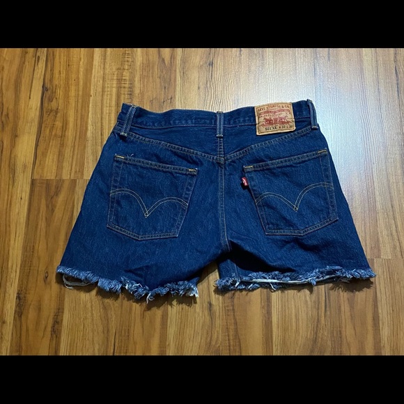 Levi’s 501 XX Jean Shorts Waist 32 Cutoffs Blue Denim - Picture 6 of 15
